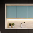 Modular White PVC Kitchen Cabinet Design For Apartment